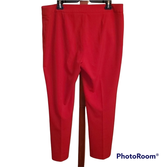 Tahari Plus Size Red Career Pants - Picture 5 of 5